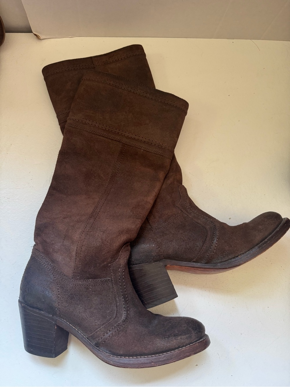 Frye Jane Stitch Tall Riding Boots Size 5.5 B